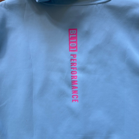 Baseball Lifestyle 101 Blue Hoodie with Pink Accents, Men’s size medium - Picture 8 of 10